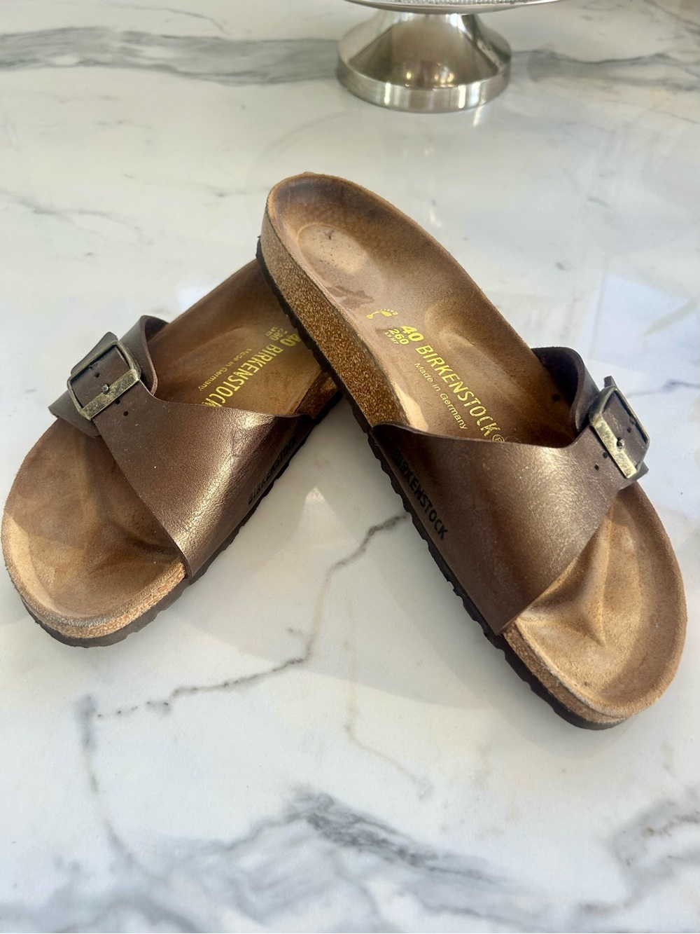 Birkenstock Women’s Madrid Single-Strap Sandal in Brown
